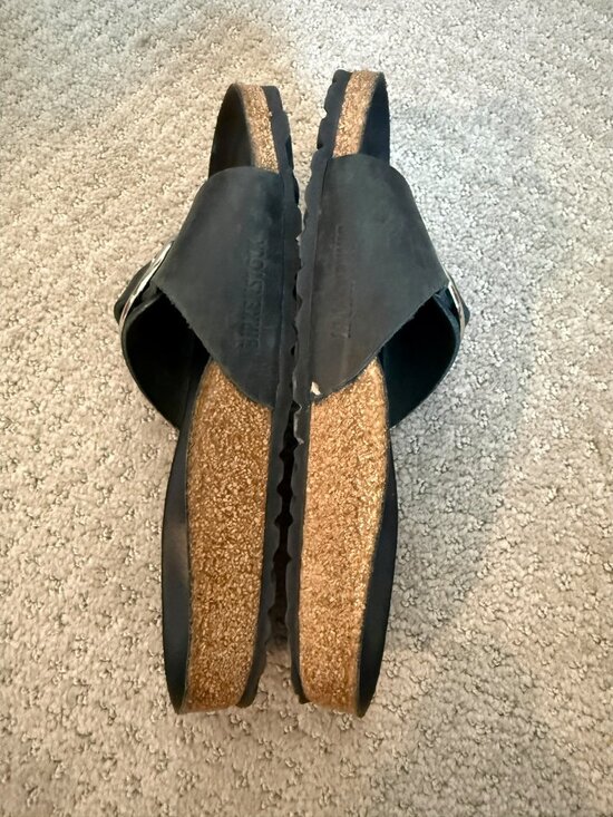 Birkenstock Madrid Big Buckle Oiled Leather Black 37/6-6.5US - Picture 6 of 8